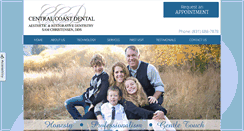 Desktop Screenshot of centralcoastdental.com